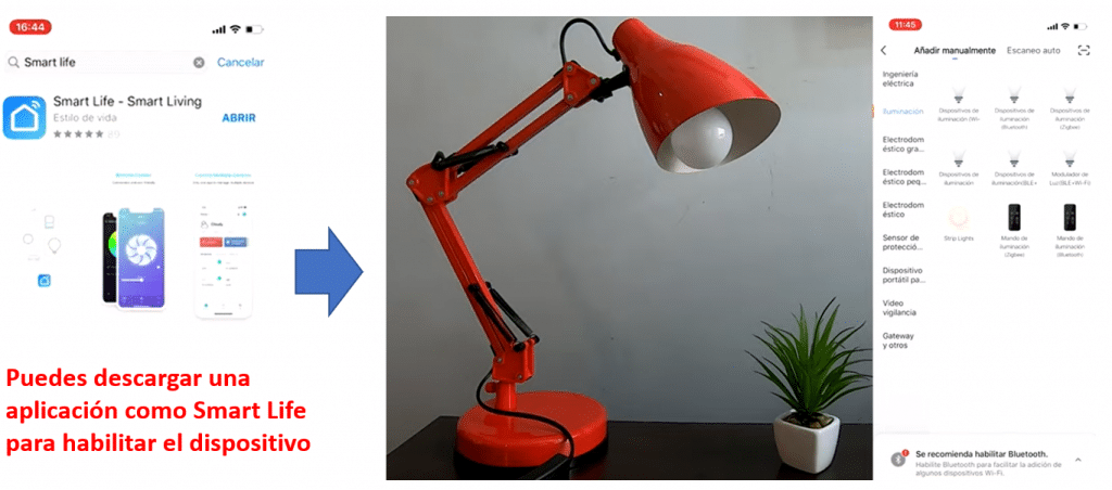 habilitar Luz Inteligente con Smart Life