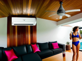 ventilador de techo vs. aire acondicionado