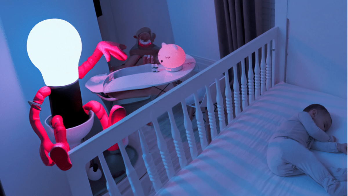 Luz De Noche Para Bebe / Niños - Temperatura Y 3 Colores Usb