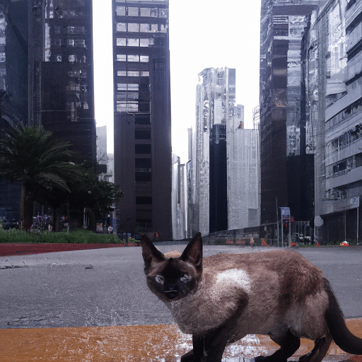 gato perdido en la ciudad