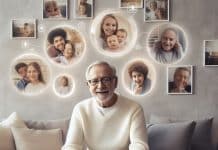 Seguridad en el hogar para adultos mayores: consejos prácticos y fáciles de implementar Seguridad en el hogar para adultos mayores - El abuelo sonriente y su asistente virtual tranquilidad y bienestar para los adultos mayores en casa