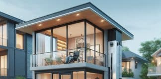 Casa inteligente para personas con discapacidad: descubre cómo mejorar tu calidad de vida casa inteligente para personas con discapacidad Su fachada moderna está adornada con una puerta automática accesible y ventanas amplias