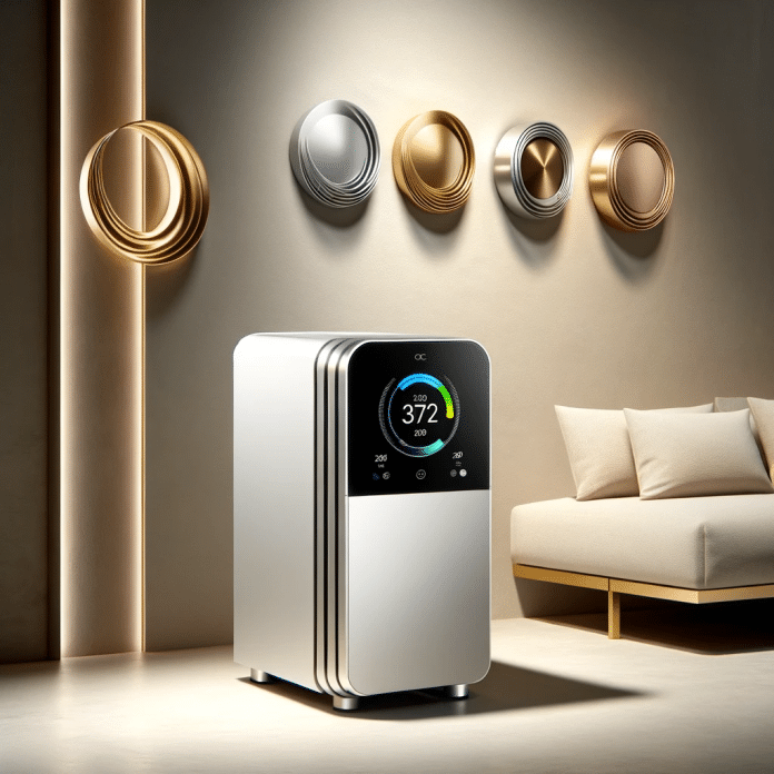 Aire acondicionado con deshumidificador Diseño Elegante y Pantalla Digital Mejores Opciones Oro Plata y Bronce en Climatización Minimalista
