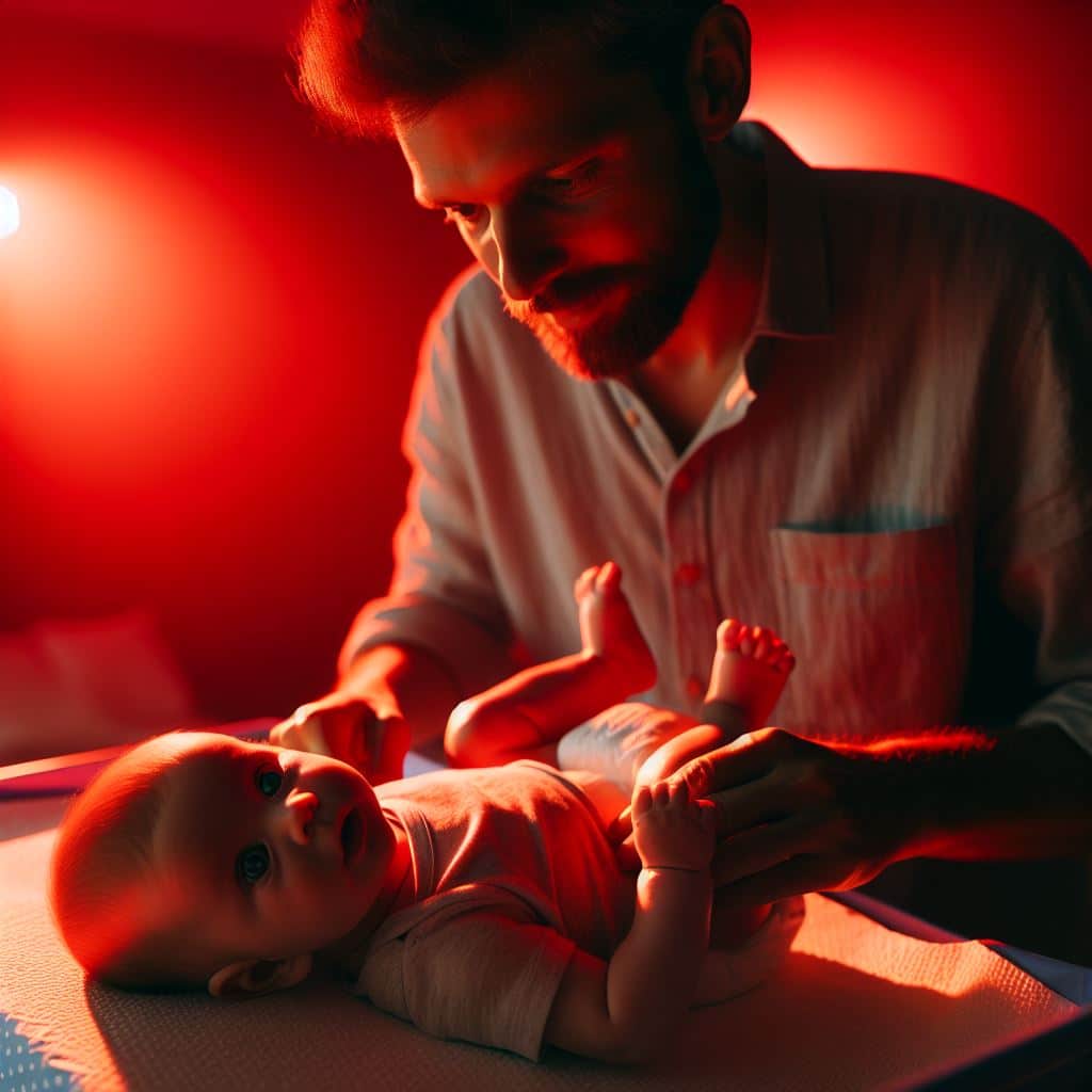 Luz roja para dormir bebés cambio de pañales ayuda esencial gracia a dicha luz