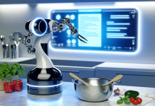 El Futuro de la Cocina: Descubre Cómo Funciona un Robot de Cocina y Transforma Tus Hábitos Gastronómicos con Tecnología Inteligente Cómo funciona un robot de cocina Robot de Cocina Inteligente Innovación y Precisión en Gastronomía Moderna con Tecnología LED y Pantalla Digital