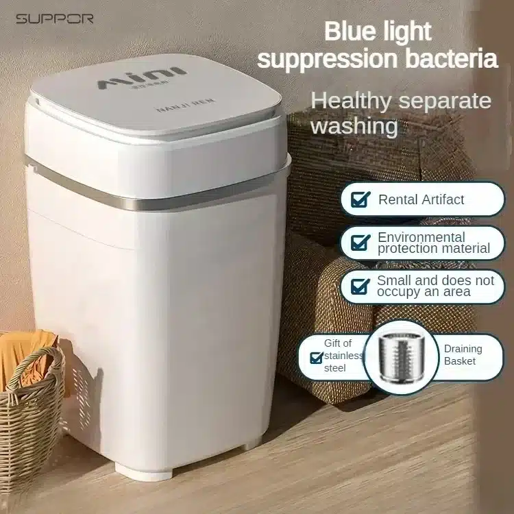 Mini lavadora semiautomática pequeña de gran capacidad, lavadora para el hogar, ropa interior y calcetines, dormitorio, nuevo modelo
