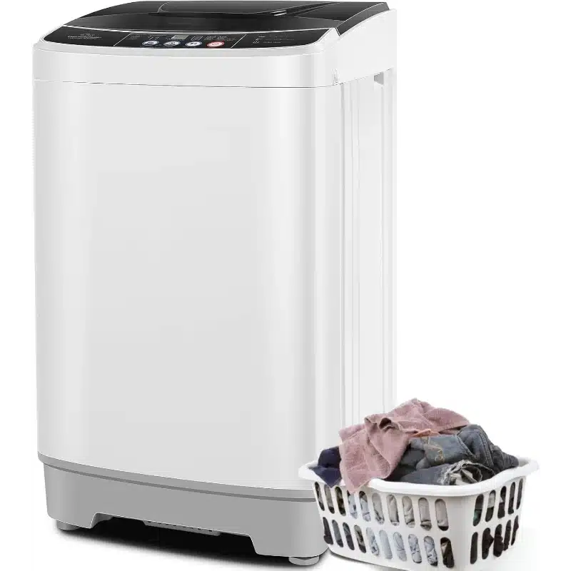 Lavadora portátil Nictemaw Lavadora portátil de 20 libras con bomba de drenaje, lavadora compacta de 2,8 pies cúbicos con 10 programas
