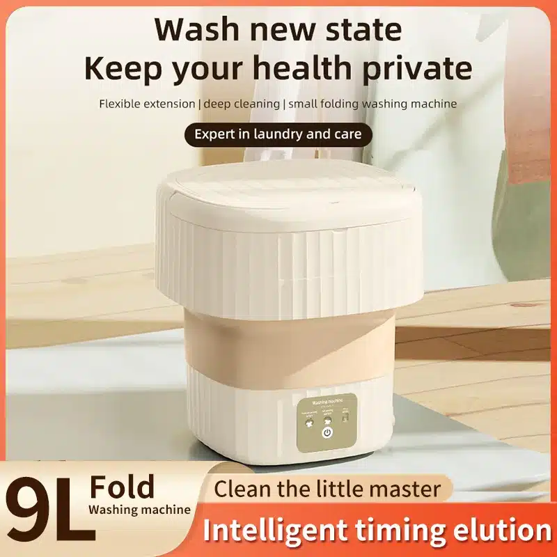 Lavadora plegable pequeña portátil de 9L con secador giratorio para calcetines, ropa interior, bragas, lavadora, Mini lavadora doméstica