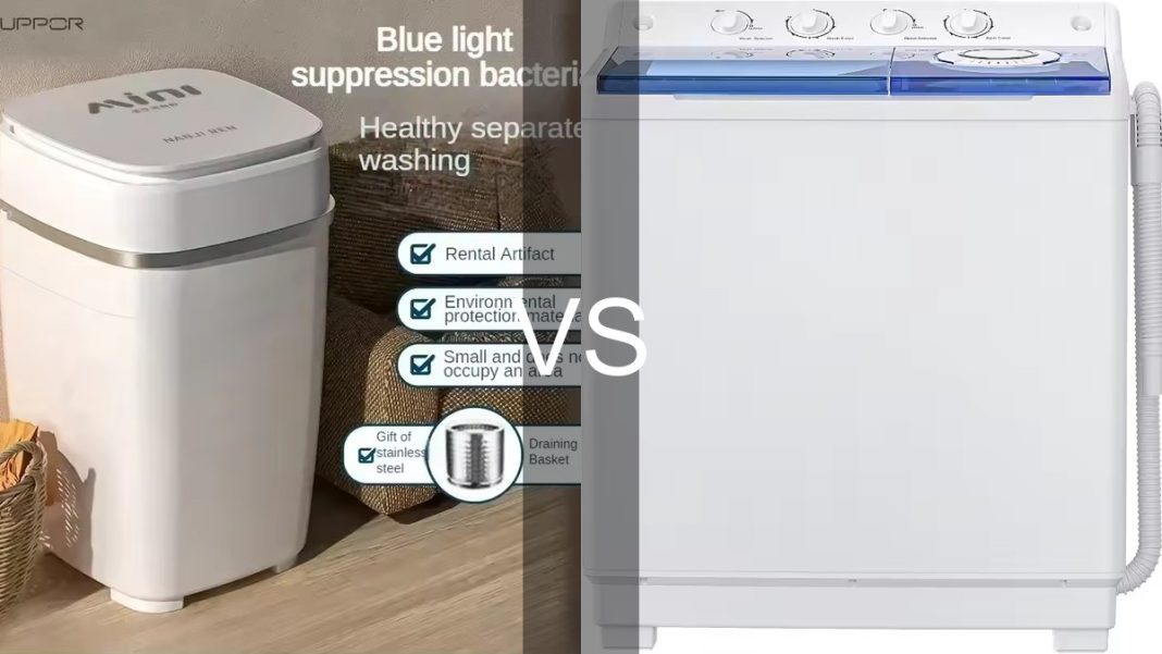 lavadora portátil semiautomática vs doble tina 2025
