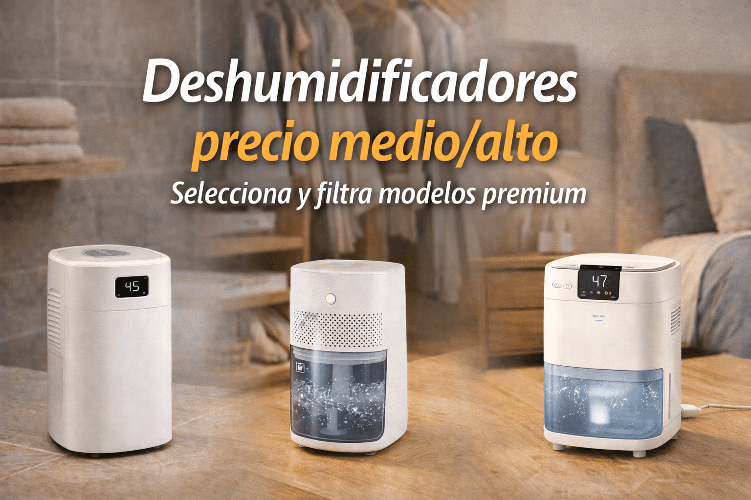 Selecciona y filtra deshumidificadores precio medio/alto para máximo confort