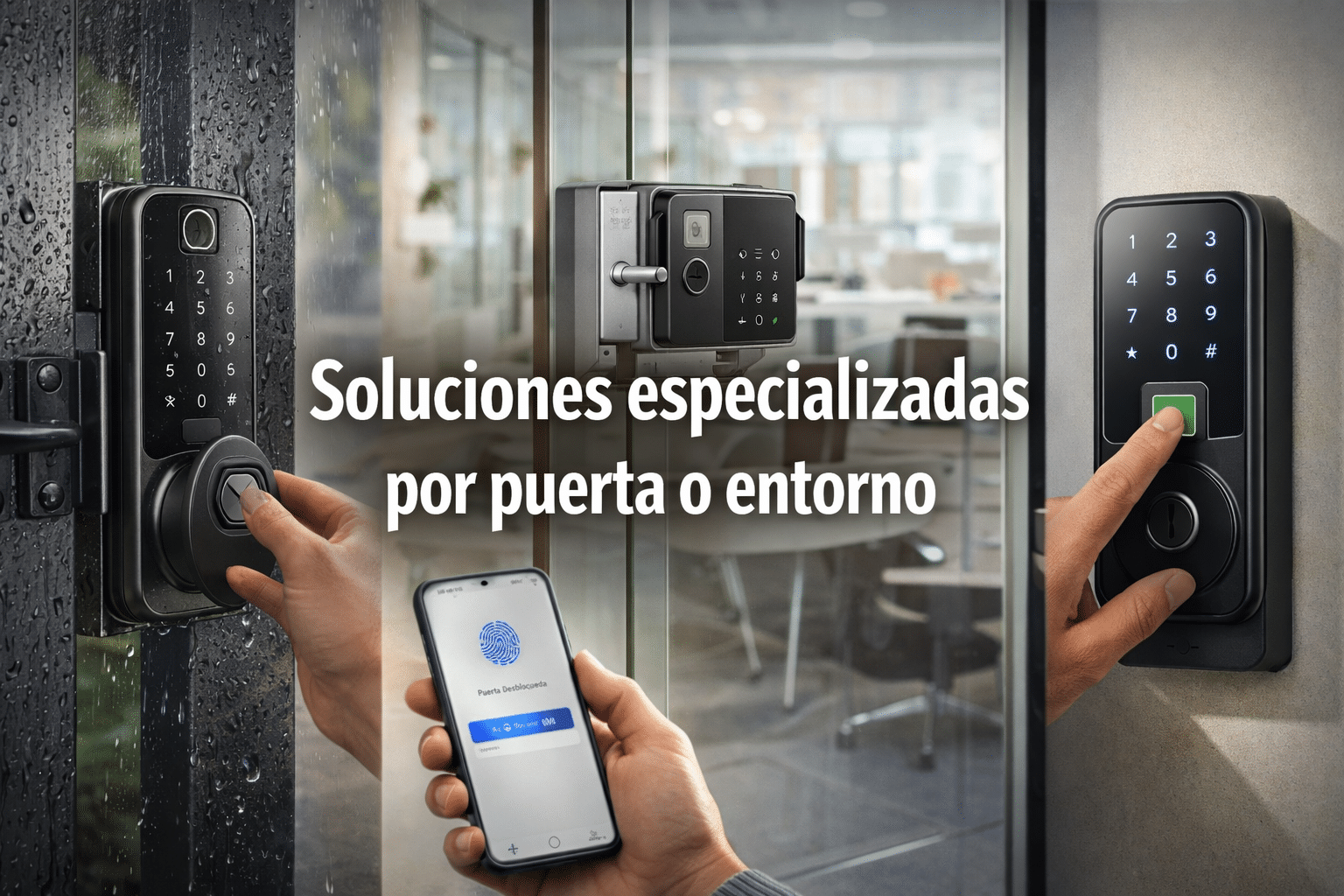 Catálogo de Cerraduras Inteligentes por Tipo de Puerta y Entorno