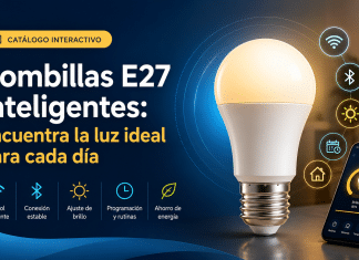 Bombillas E27 inteligentes: encuentra la luz ideal para cada día Explora bombillas WiFi y Bluetooth para automatizar tu hogar, controlar la iluminación desde el móvil y crear ambientes cómodos sin instalaciones complejas
