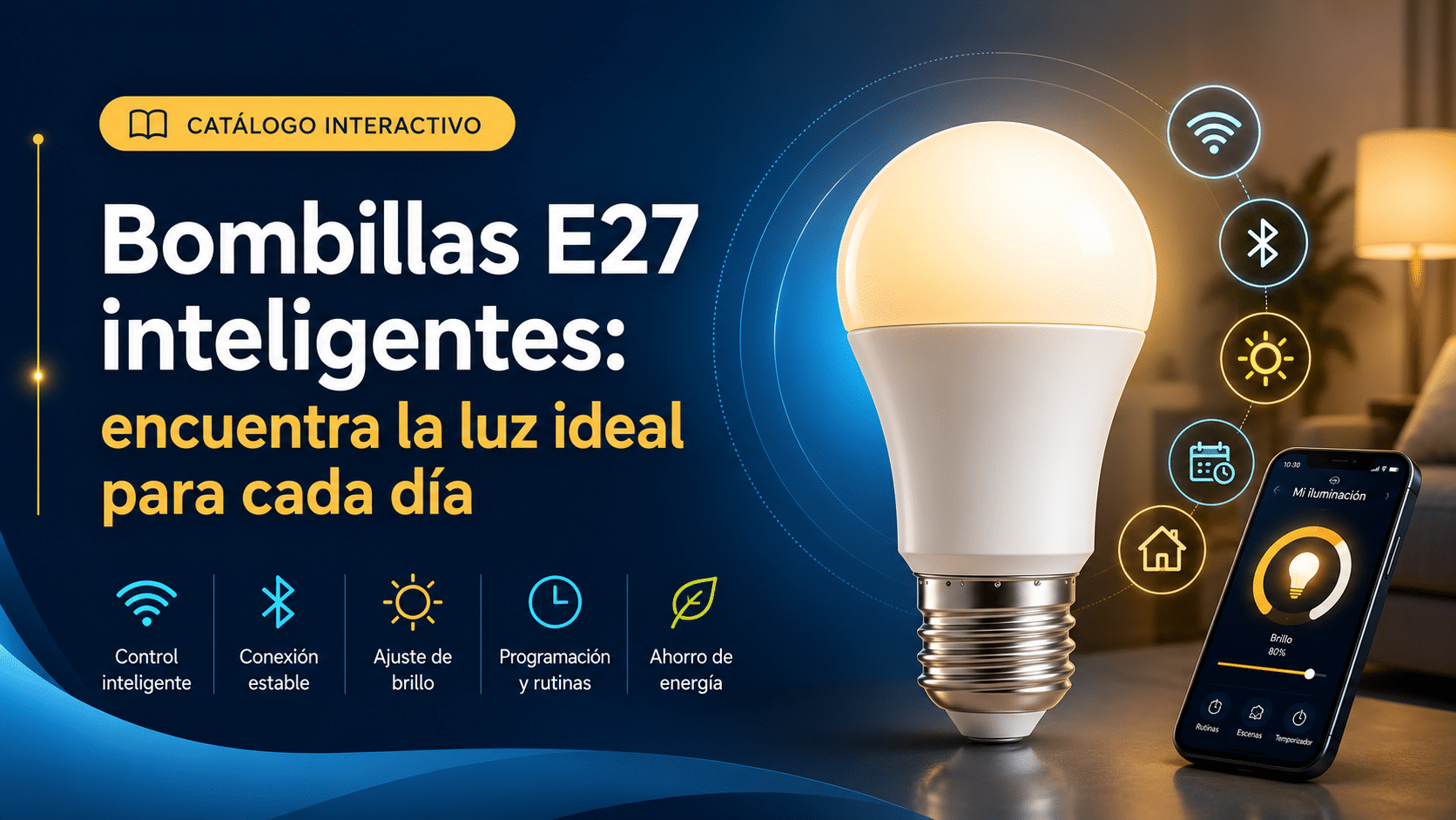 Bombillas E27 inteligentes: encuentra la luz ideal para cada día
