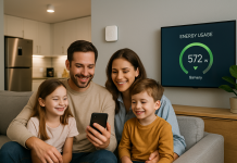 Hogar inteligente con electrodomésticos conectados para automatización y ahorro energético