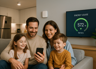 Hogar inteligente con electrodomésticos conectados para automatización y ahorro energético