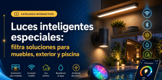 Luces inteligentes especiales: filtra soluciones para muebles, exterior y piscina Explora luces inteligentes para muebles, exterior, jardín y piscina. Filtra por uso, resistencia, precio y tipo de instalación.