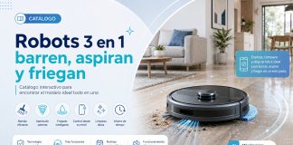 Robots 3 en 1: barre, aspira y friega desde un solo catálogo